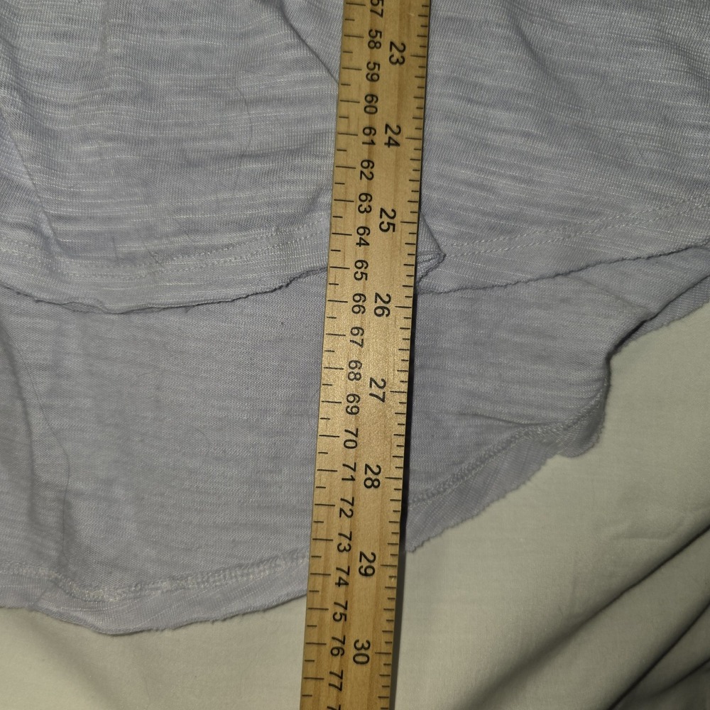 We the Free Shirt Medium Purple Oversized Raw Edge Hi Low Hem Peplum Popover - Picture 6 of 6